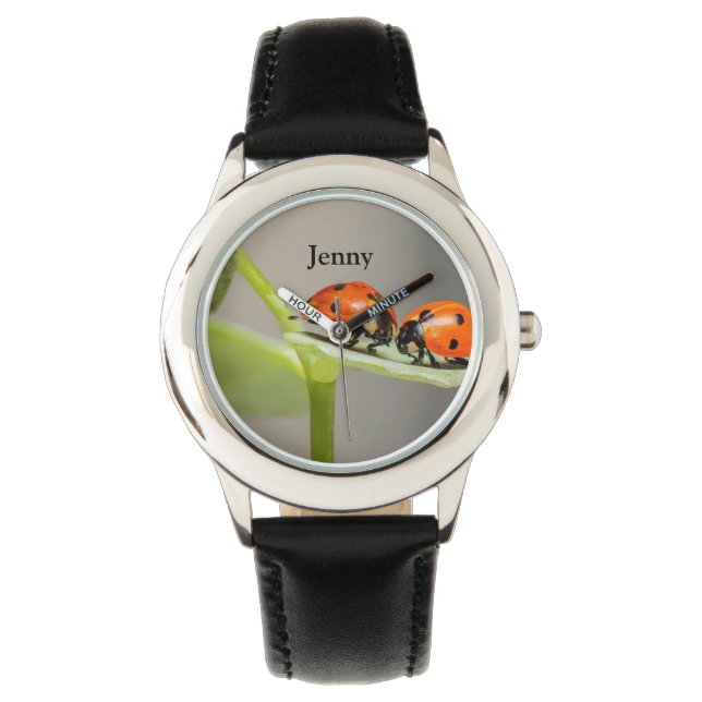 Montre Nom personnalisé Ladybugs Watch (devant)