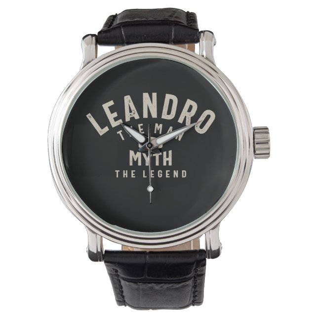 Montre Nom personnalisé Leandro (devant)