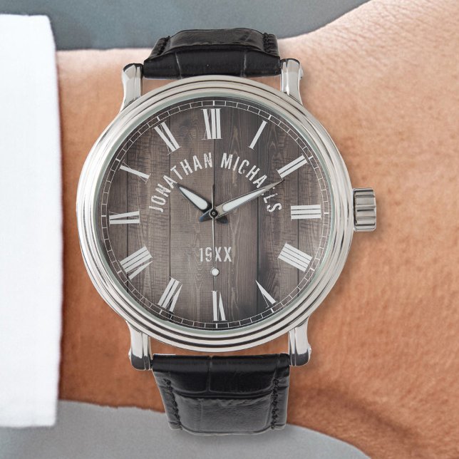 Montre Nom personnalisé Maison rustique personnalisée (Créateur téléchargé)
