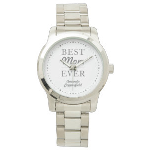 Montre Nom personnalisé Meilleure maman jamais argent