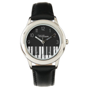 Montre Nom personnalisé Piano Clavier de musicien