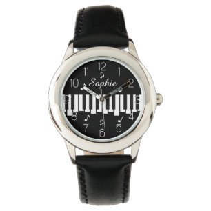 Montre Nom personnalisé Piano Clavier de musicien