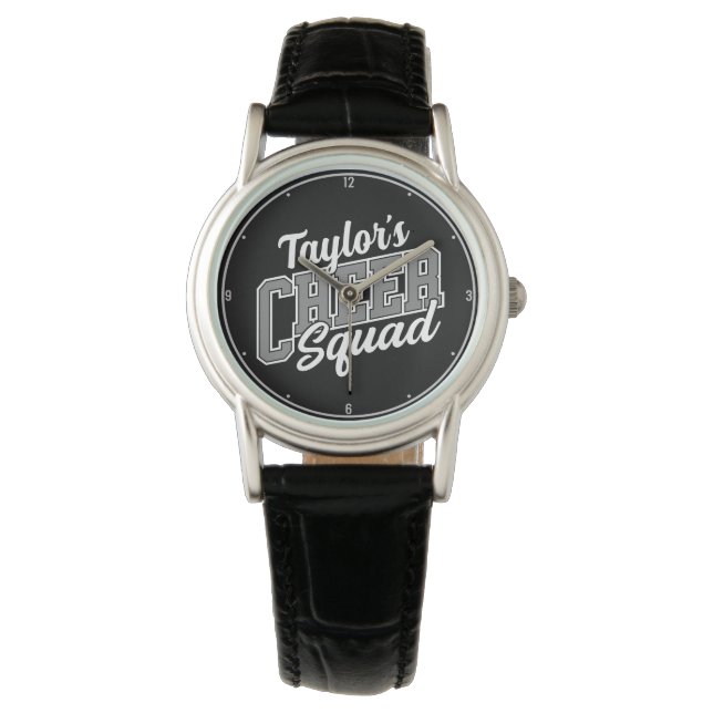 Montre Nom personnalisé Pom-pom girl École Varsity Cheer  (devant)