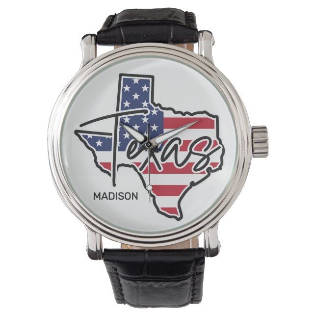 Montre Nom personnalisé Texas (devant)