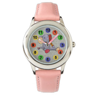 Montre Nombre coloré avec éléphant