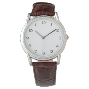 Montre Nombres noirs sur blanc