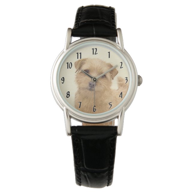 Montre Norfolk Terrier Peinture - Art Chien original (devant)