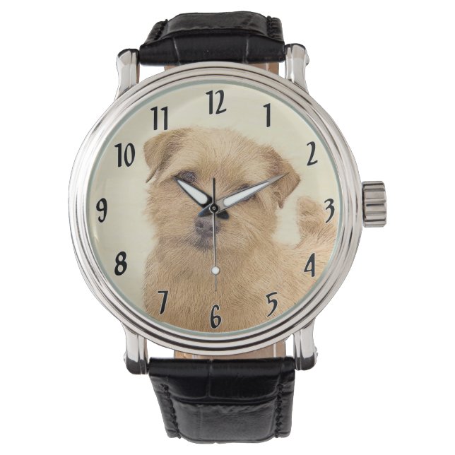 Montre Norfolk Terrier Peinture - Art Chien original (devant)