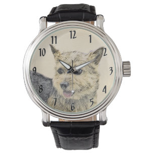 Montre Norwich Terrier Peinture - Cute Original Chien Art
