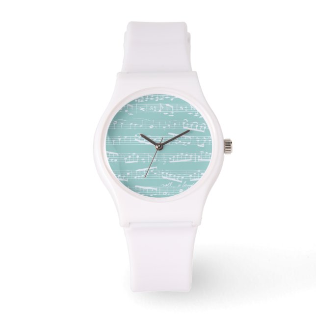 Montre Notes de musique bleue (Recto)