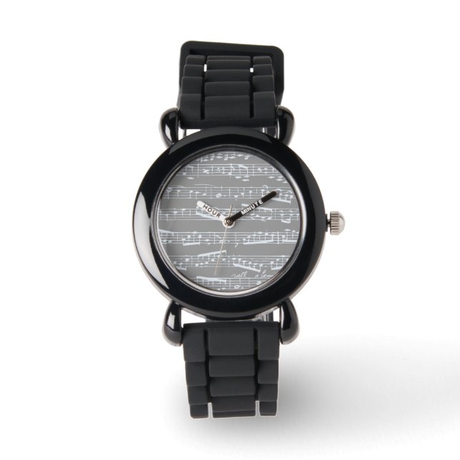 Montre Notes de musique Silver Grey (Recto)