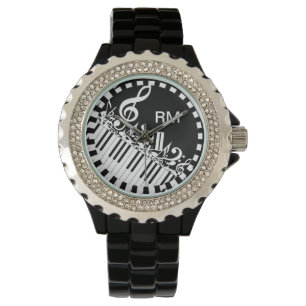 Montre Notes musicales et clés brouillées personnalisé