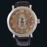 Montre Notre-Dame de Guadalupe Vierge Marie Bois Look<br><div class="desc">Notre-Dame de Guadalupe est une image catholique de la Vierge Marie laissée sur Saint Juan Diego Tilma en 1531, pendant les visions, apparitions et messages laissés comme révélations privées. Il est situé à Mexico, l’image miraculeuse a été peinte par la main de Dieu sur la Tilma mexicaine catholique du Saint-Jean....</div>