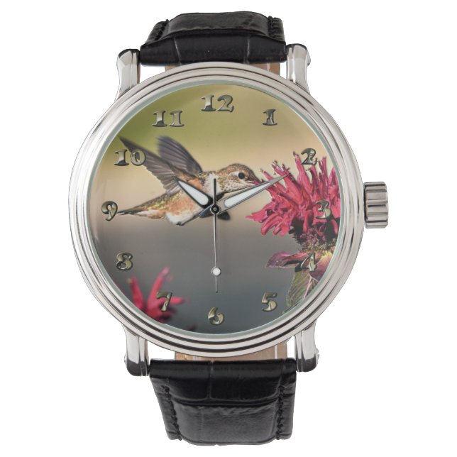 Montre Nourriture des fleurs de colibri (devant)