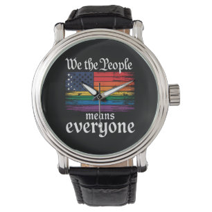 Montre Nous Le Peuple Signifie Tout Le Monde Drapeau USA