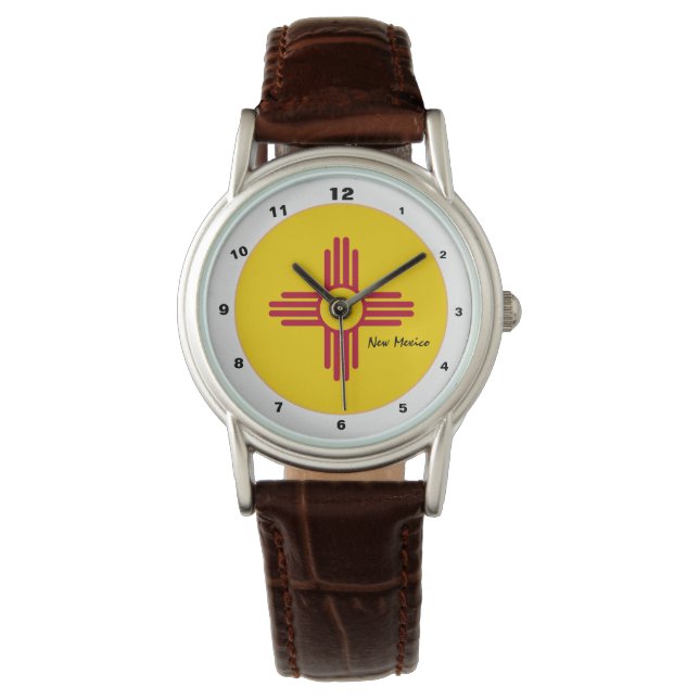 Montre Nouveau drapeau mexicain & Nouveau Mexique mode US (devant)