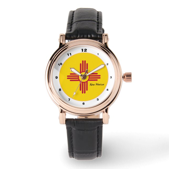 Montre Nouveau drapeau mexicain & Nouveau Mexique mode US (Recto)