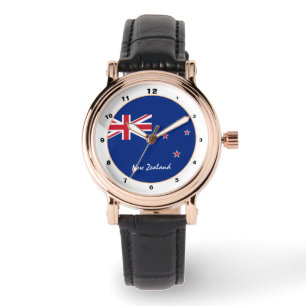 Montre Nouvelle-Zélande Drapeau & Seeland tendance mode /