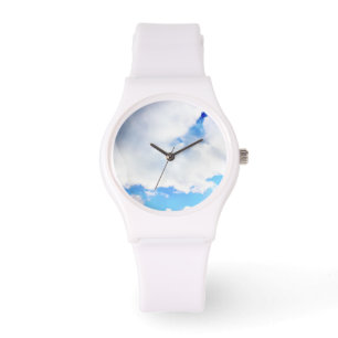 Montre Nuages blancs et ciel bleu