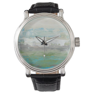 Montre Nuages Blancs Surplombant Un Beau Paysage