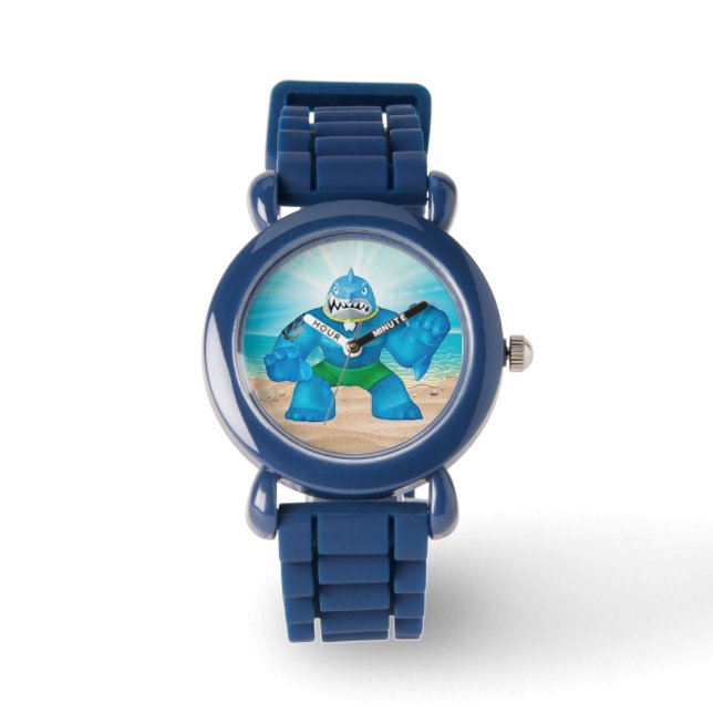 Montre numérique pour enfants réglable en requin (Recto)