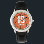 Montre Numéro du maillot de basket-ball<br><div class="desc">Design à thème sportif parfait pour les garçons et les filles de tous âges.</div>