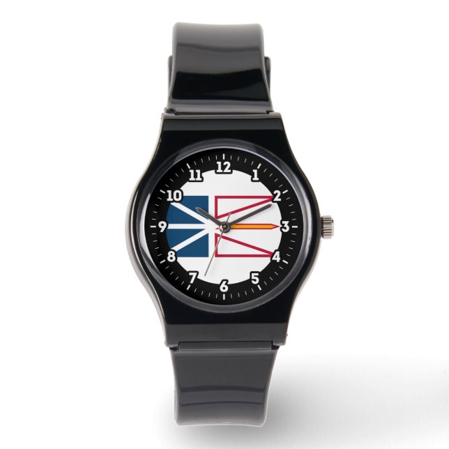 Montre Numéro graphique des drapeaux de Terre-Neuve (Recto)