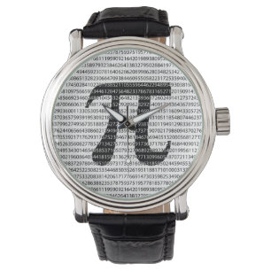 Montre Numéro noir d'origine pi jour symbole mathématique