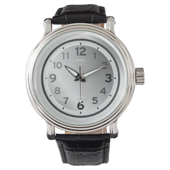Montre Numéro standard simple face ombragée (devant)