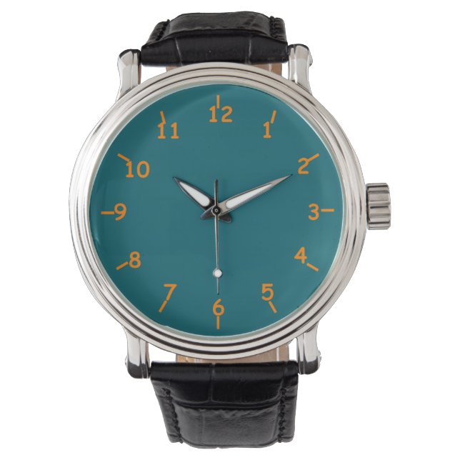 Montre Numéros Aqua et Orange (devant)