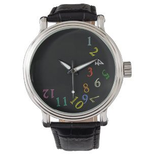 Montre Numéros de couleur de l'heure folle