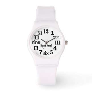 Montre Numéros de jeu typographique Monogrammes