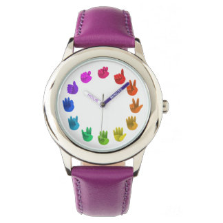 Montre Numéros de langue des signes de la roue de couleur