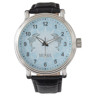 Montre Numéros de personnalisation Dolphin Blue White St