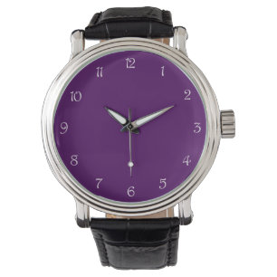 Montre Numéros De Script Blanc Sur Les Mens Violets cn
