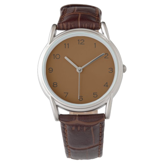 Montre Numéros noirs sur une borne Brown (devant)