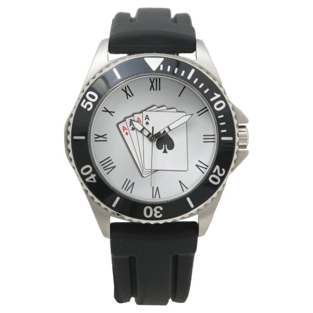 Montre Numéros romains noirs (devant)