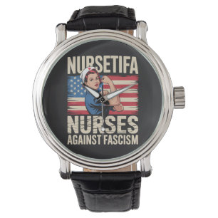 Montre Nursetifa Infirmière Contre le Fascisme