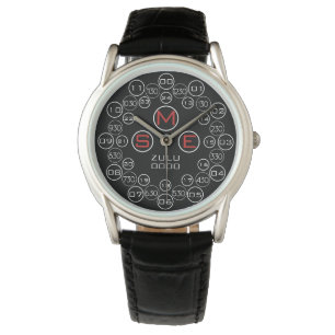 Montre O Cent Monogramme noir zoulou