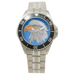 Montre Observation de l'aigle royal d'Alaska (bleu)