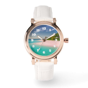 Montre Océan aigue-marine Plage tropicale Scénique