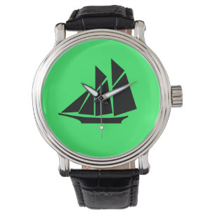 Montre Ocean Glow_Clipper noir sur vert