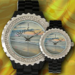 Montre Ocean Sunset 0735<br><div class="desc">Peinture Collection "Ocean Sunset 0735" Soyez prudent en regardant directement cette montre en strass féminin car elle pourrait briller trop brillant. Avec un bracelet en alliage émail noir ou blanc, ainsi qu’un cadran personnalisable, vous allez adorer regarder votre nouvelle montre. Personnalisez la page produit ou cliquez sur le bouton "Personnaliser"...</div>