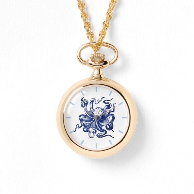 Montre Octopus bleu (Recto)