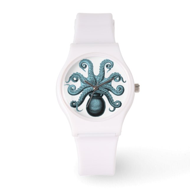 Montre Octopus turquoise à surveiller (Recto)