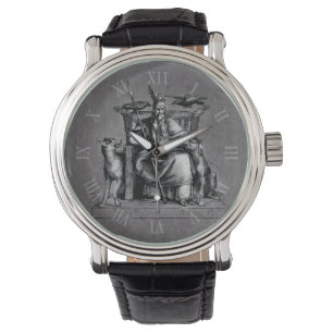 Montre Odin ravens Viking Mythologie Valhalla attend Ston