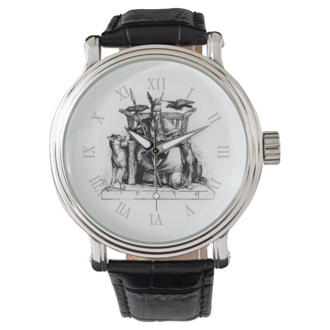 Montre Odin ravens Viking Mythologie Valhalla attend Ston (devant)