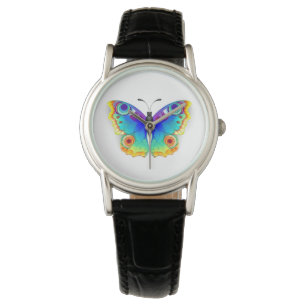 Montre Oeil de paon arc-en-ciel