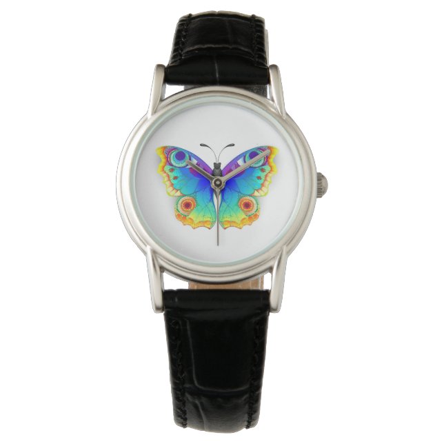 Montre Oeil de paon arc-en-ciel (devant)