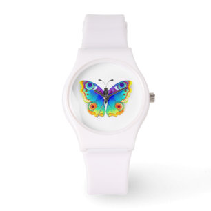 Montre Oeil de paon arc-en-ciel